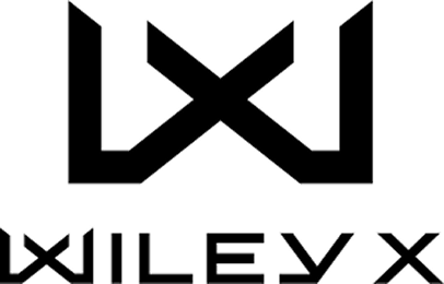 Le logo Wiley X, présentant un symbole WX stylisé au-dessus du nom de la marque en texte noir.