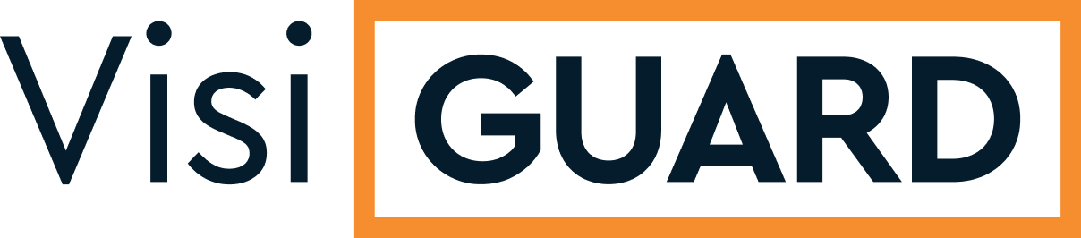 The VisiGuard logo, with 'GUARD' in bold text inside a white box with an orange border.