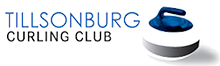 The logo for the Tillsonburg Curling Club, featuring a blue curling stone.