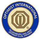 Logo for the Tillsonburg and Area Optimist Club, Ontario, a chapter of Optimist International.