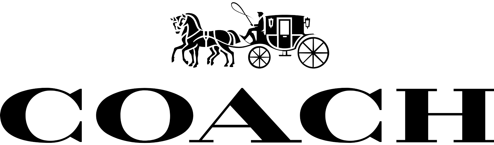 The logo for the brand Coach, featuring a horse-drawn carriage above the word 'COACH'.