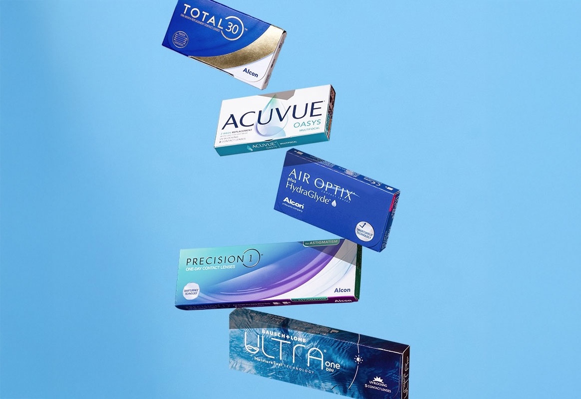 Contact lenses of multiple brands