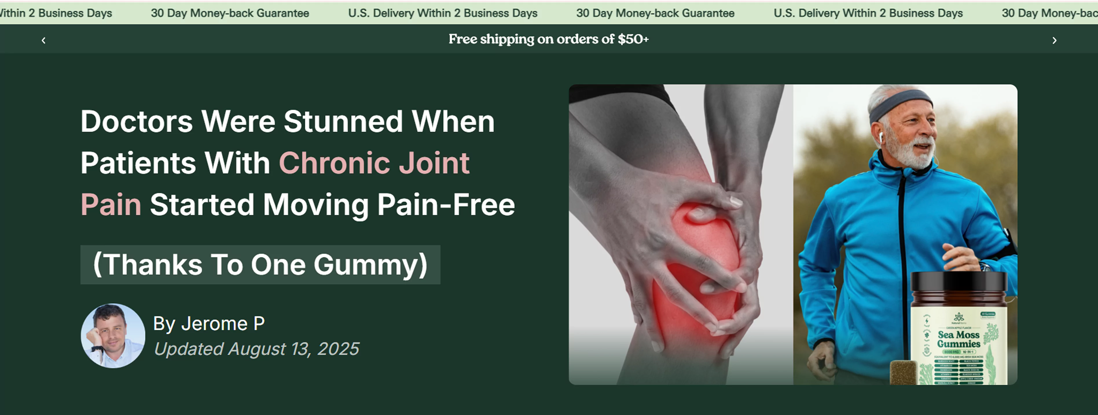 Doctors Shocked: One Sea Moss Gummy Helping Relieve Joint Pain ...