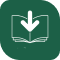 A green icon with a white arrow pointing down into an open book.
