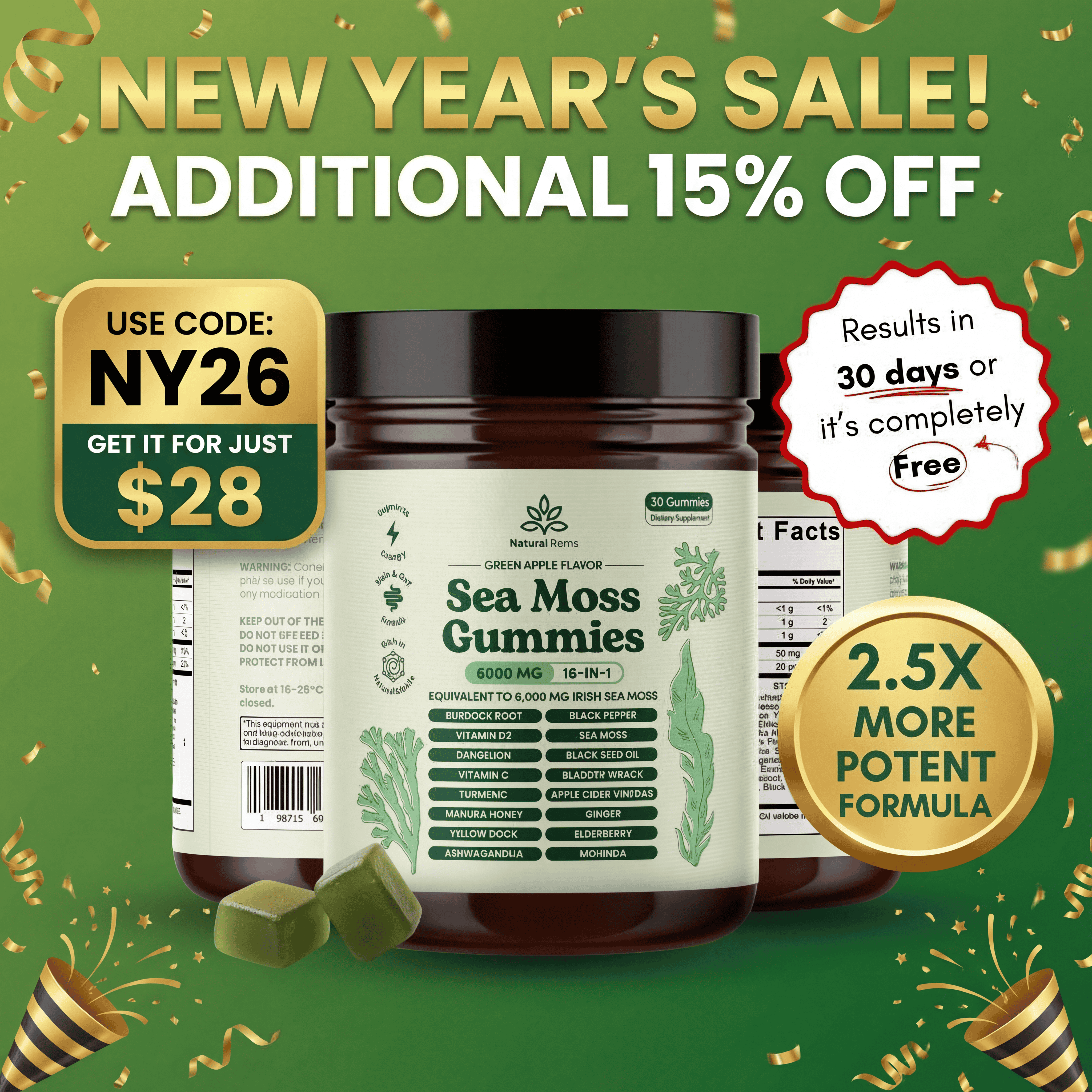 Sea Moss 16-In-1 Gummies