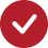 A white checkmark inside a red circle.