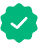 Green checkmark icon on a white background.