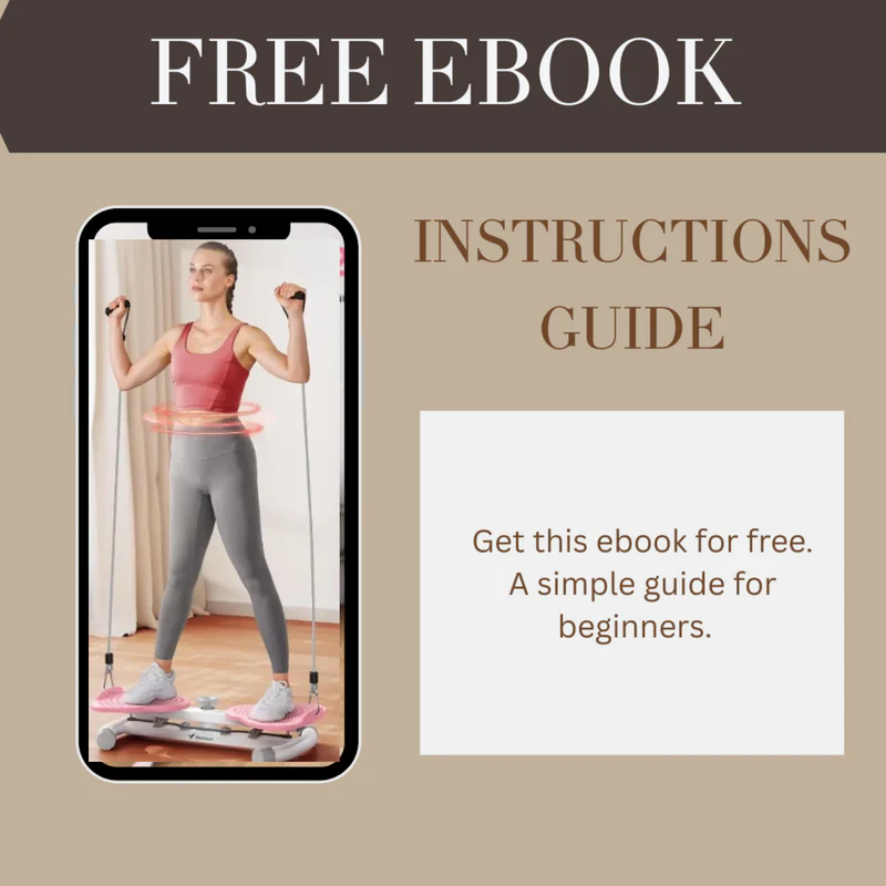 Woman exercising on a balance board displayed on a smartphone screen.