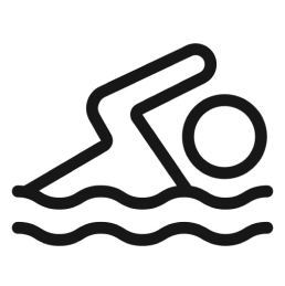 Icon of a person swimming in water.