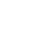 White icon of a glass with liquid and bubbles on a black background.