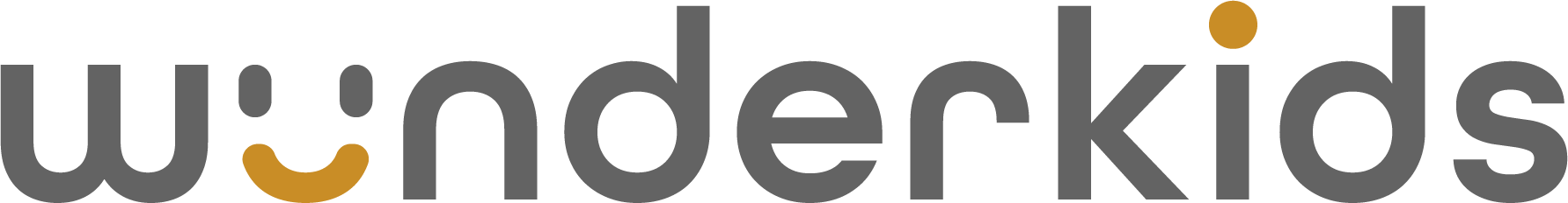 The Wunderkids logo in gray lowercase letters with yellow accents, including a smiley face for the letter U.