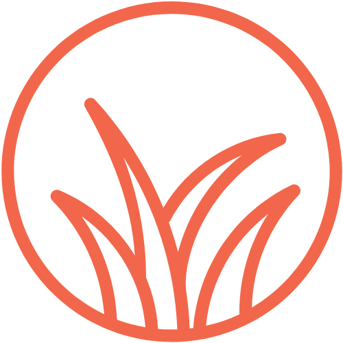 Circle with a leaf symbol inside, indicating vegan certification.