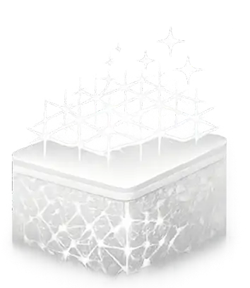 An illustration of a cross-section of a surface with a sparkling, protective grid layer.