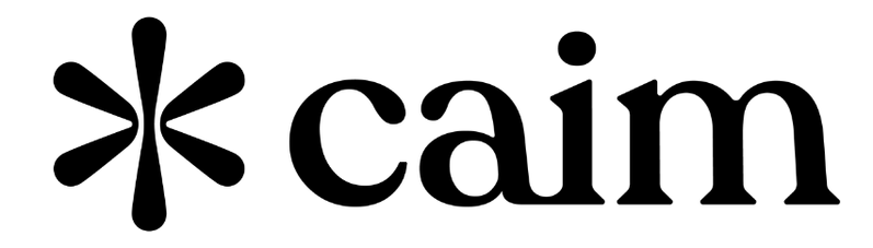 The Caim logo, which consists of a stylized asterisk next to the word 'caim' in a lowercase serif font.