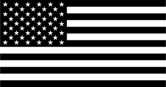 Black and white illustration of a person holding a sword, standing on a rock.