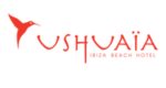 The logo for Ushuaïa Ibiza Beach Hotel, featuring a red hummingbird.