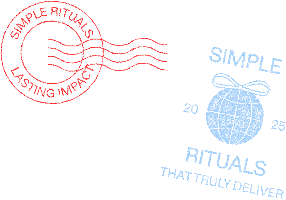 Illustrations with text: 'Simple Rituals Lasting Impact' and 'Simple Rituals That Truly Deliver'.