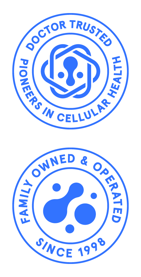Two blue circular seals: 'Doctor Trusted' and 'Family Owned & Operated Since 1998'.