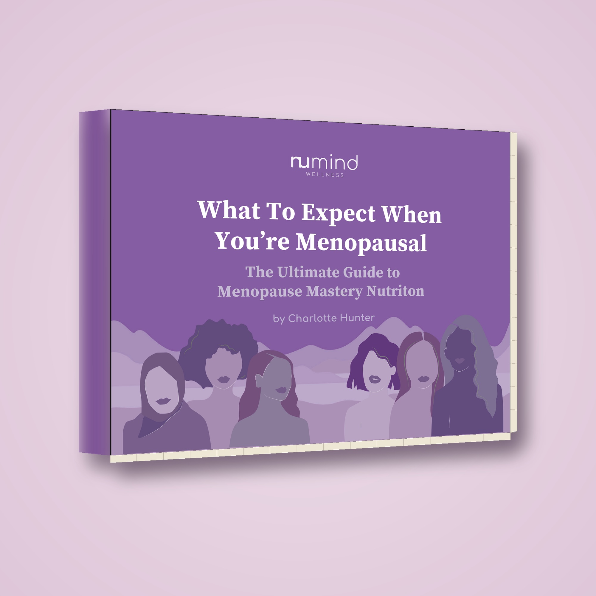 The purple cover of a book titled 'What To Expect When You're Menopausal' with illustrations of women.