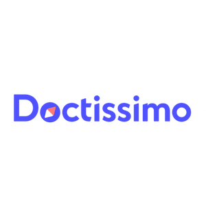 Logo with the word 'Doctissimo' in blue text.