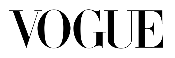 Black text logo of the word 'VOGUE' on a transparent background.