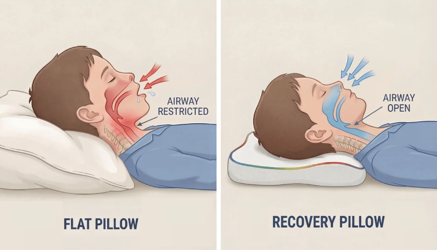 Mouth-breathing child sleeping