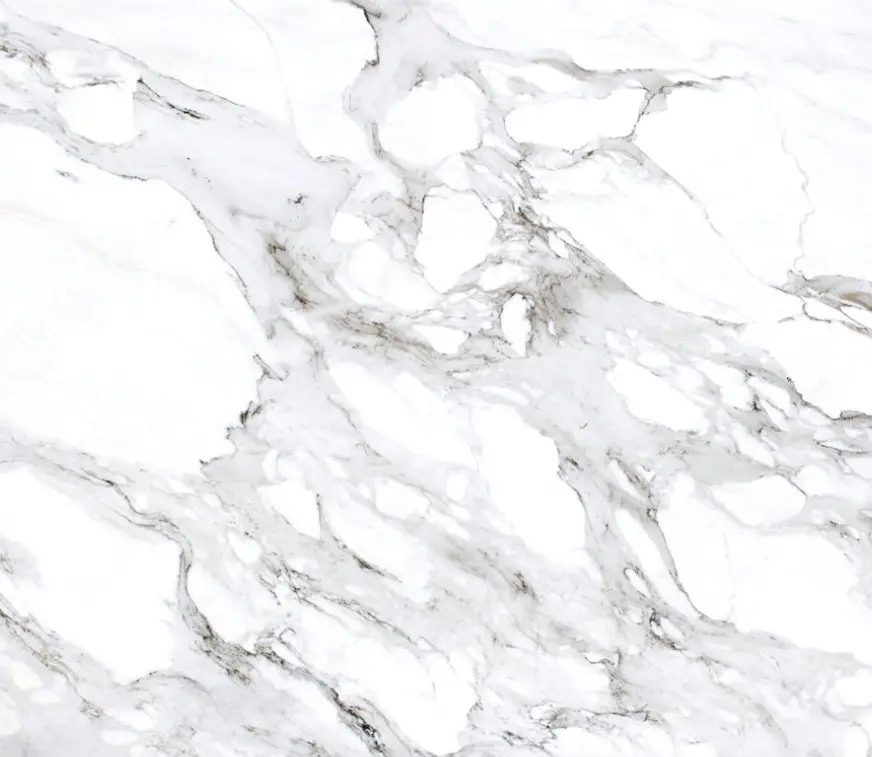 White marble texture with gray and black veins.