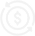 Dollar sign with two circular arrows around it.