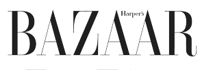 The Harper's Bazaar logo in dark gray text on a black background.