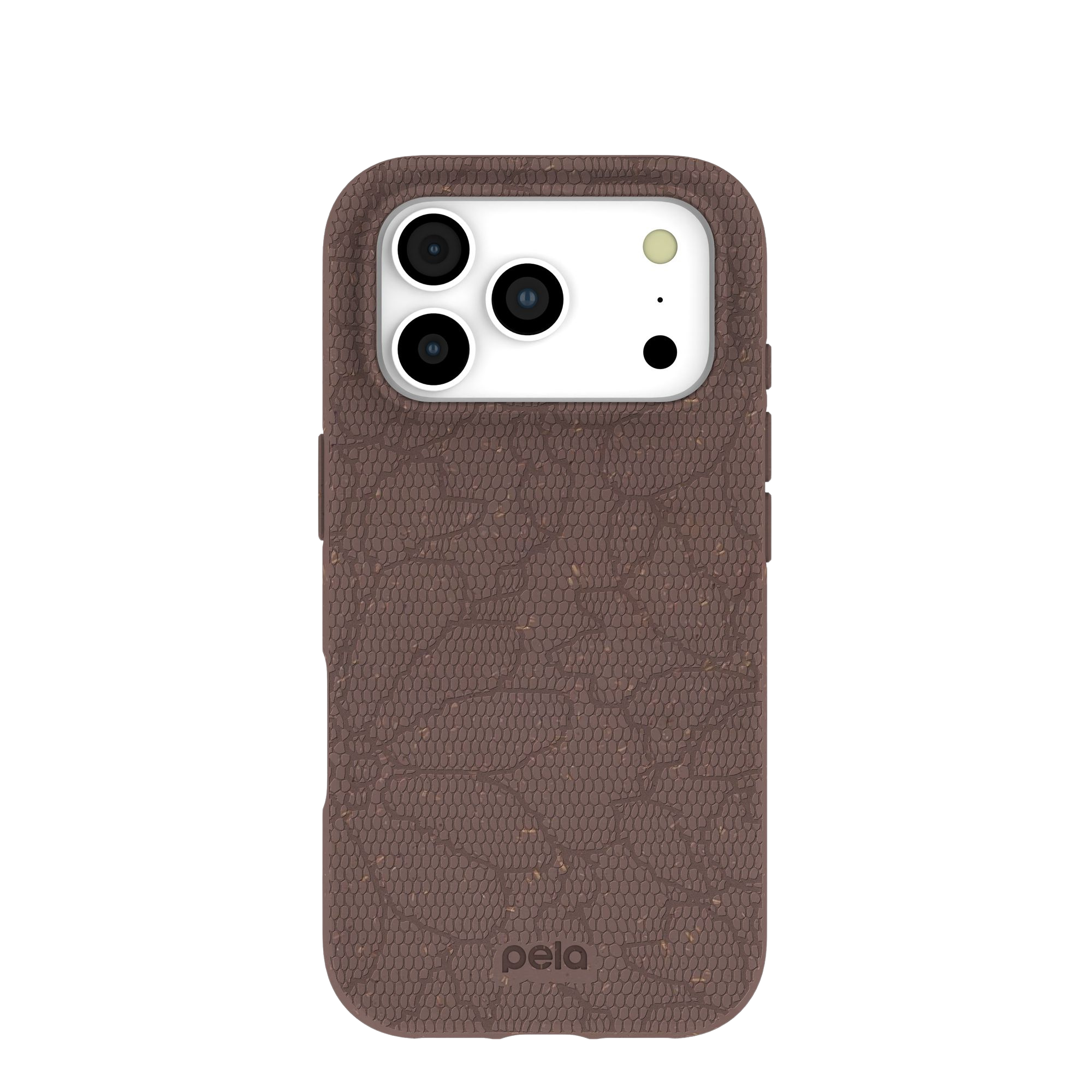 A phone case with a red and blue background and a pattern of pink and green flowers.
