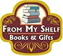Logo with stacked books and text 'From My Shelf Books & Gifts.'