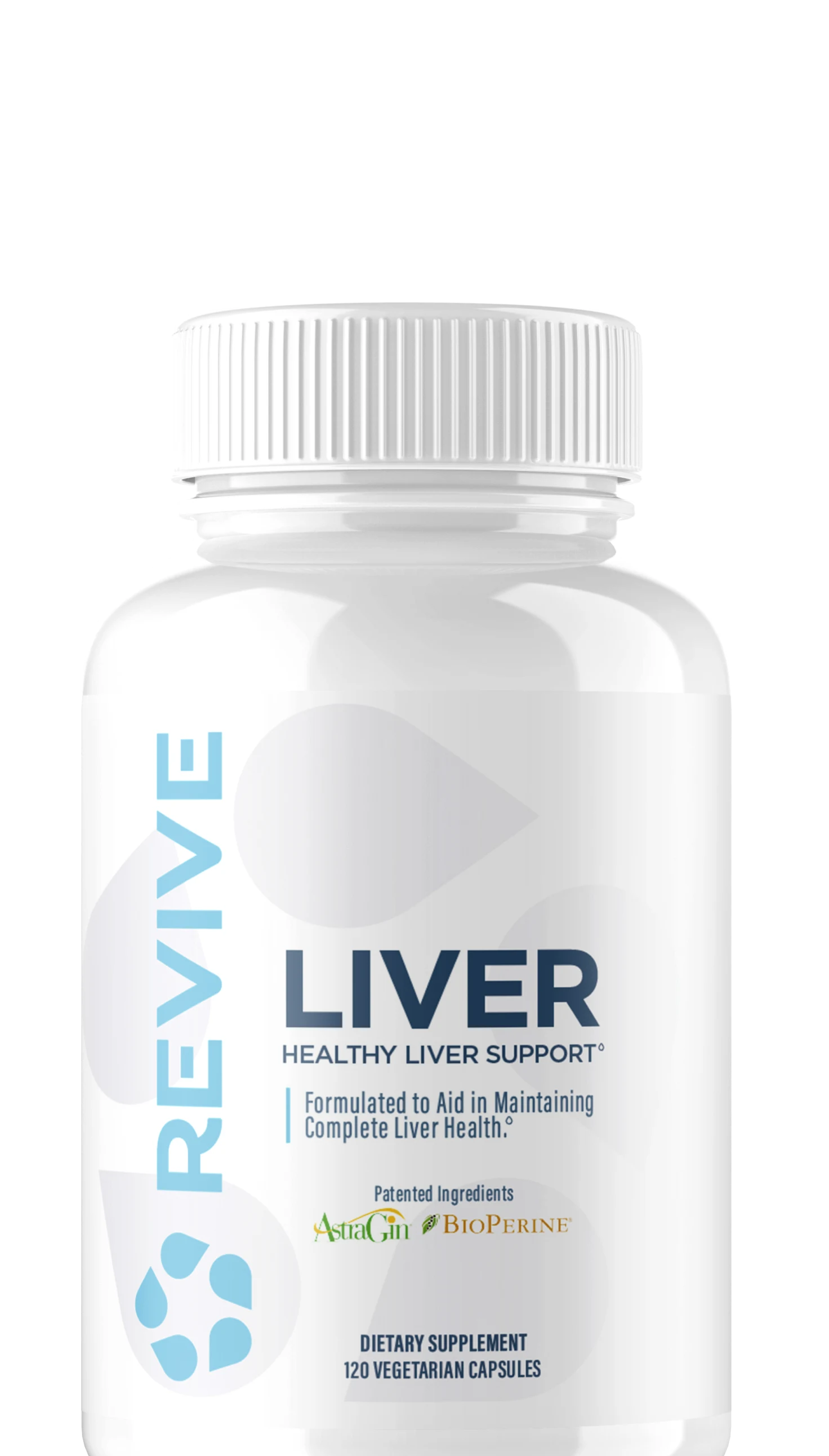 A white bottle of Revive Magnesium Glycinate dietary supplement against a solid dark green background.