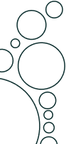 Abstract design with overlapping circles on a black background.