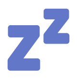Illustration of two blue 'Z' letters, symbolizing sleep.