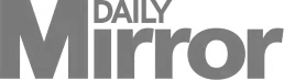 The logo for the Daily Mirror newspaper, in grey text on a white background.