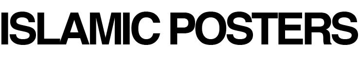 Text reading 'ISLAMIC POSTERS' in bold, black font on a white background.