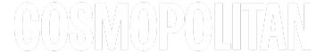 White text 'COSMOPOLITAN' on a black background.
