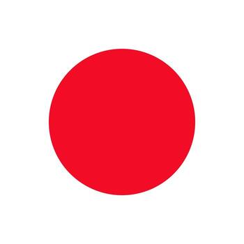 The flag of Japan, a red circle on a white background.