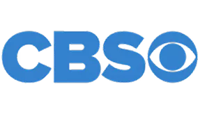 Blue CBS logo with an eye symbol on the right.