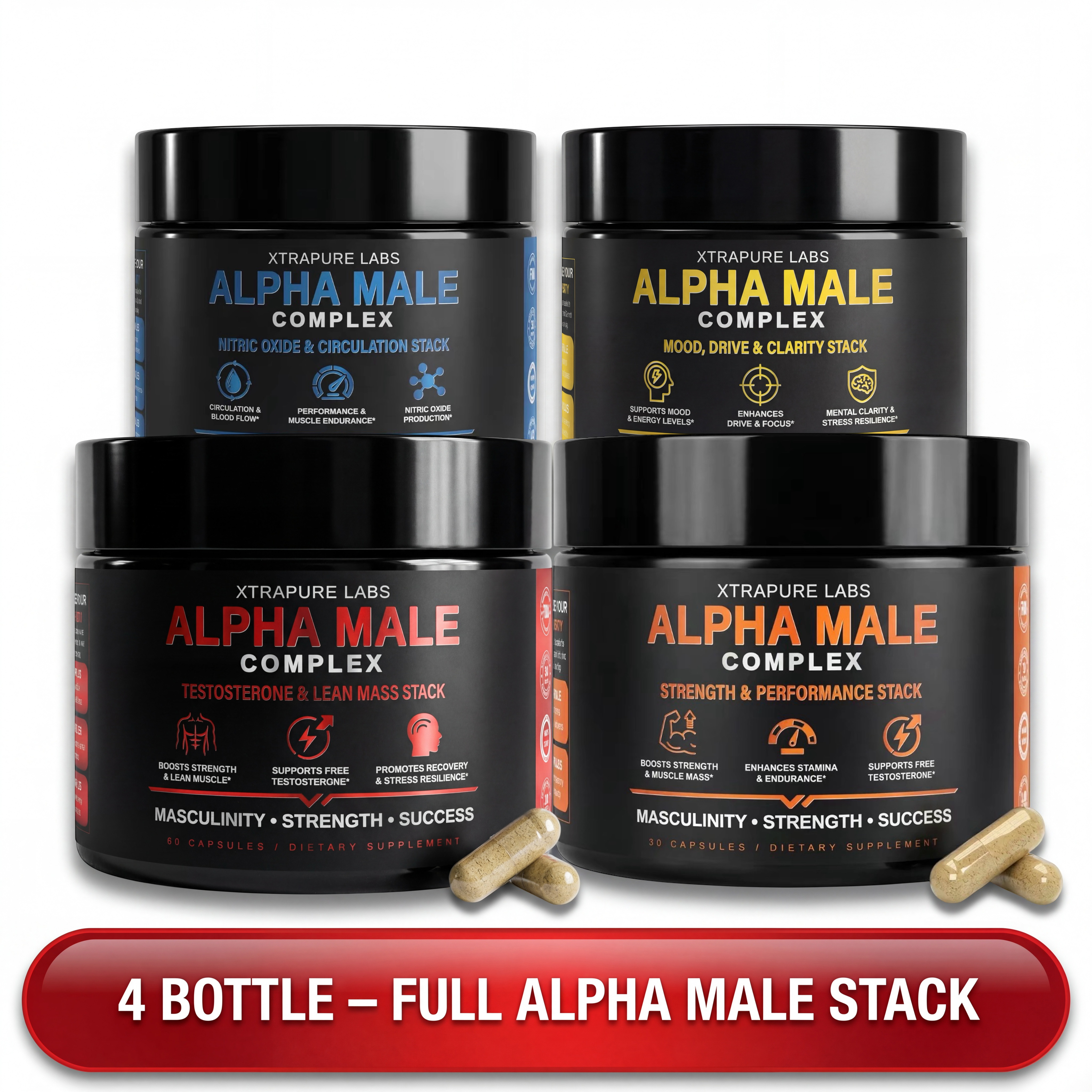 Alpha Male Complex 4-Stack Ultimate Bundle
