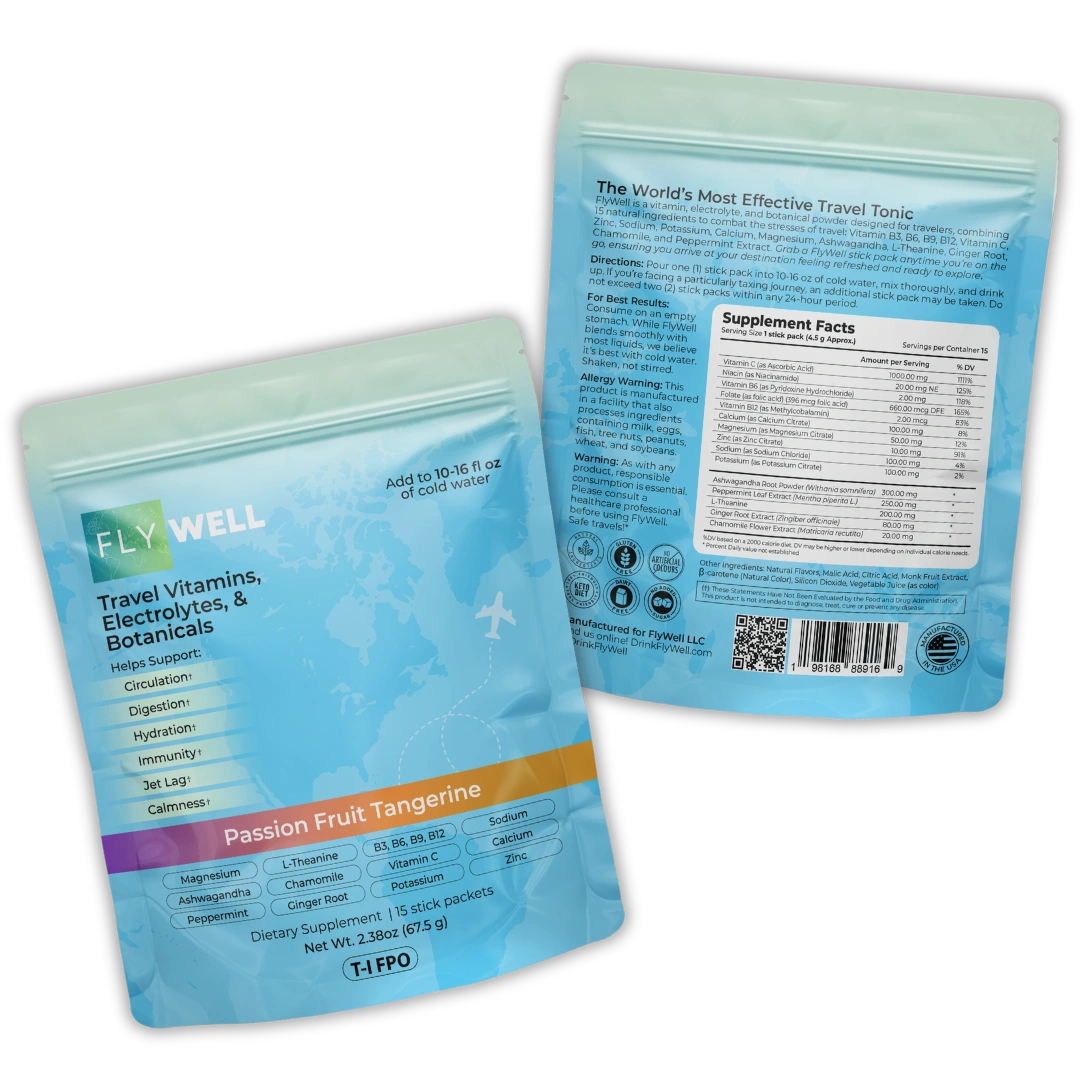 FlyWell- The world's first travel specific vitamin tonic.