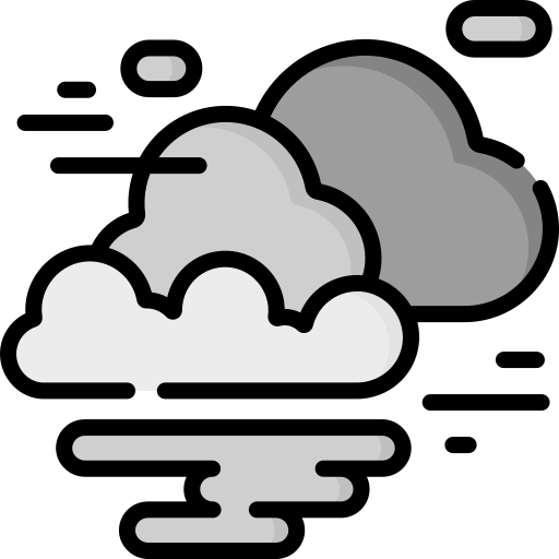 Illustration of clouds with a foggy atmosphere.
