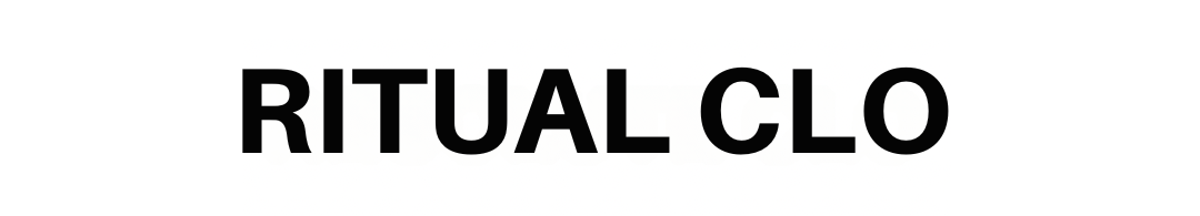 Text reading 'RITUAL CLO' in bold black letters on white background.