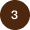 Brown octagonal shape with the number 3 in the center.