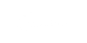 White cursive text logo on a black background.