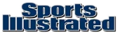 Logo of Sports Illustrated in blue and white text.