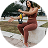 Person in workout attire sitting on a stone bench outdoors, holding a bottle.