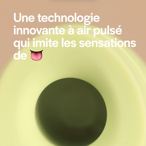 Text in French over a circular object with a central dark area.