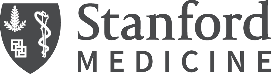 Stanford Medicine logo with shield and text.