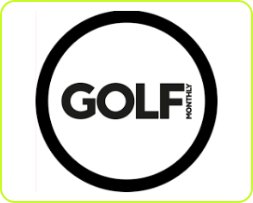 Black circle with 'GOLF MONTHLY' text inside.